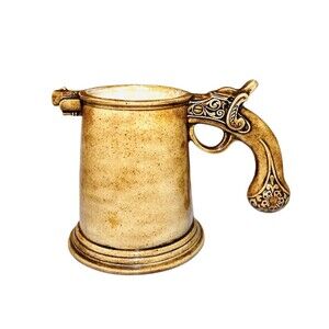 Vintage Beer Mug Tankard Stein Pistol Gun Handle McCord 78